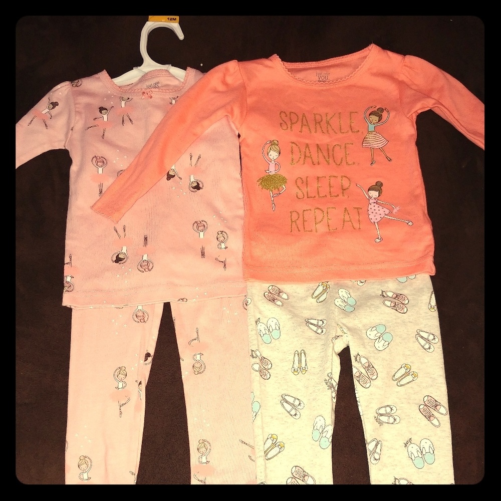 NWT Baby girl 12-month pajama set